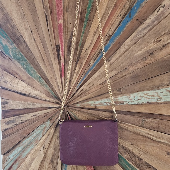 Lodis mauve/purple Leather messenger/crossbody/shoulder/clutch transformer bag - Picture 2 of 13